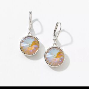 Touchstone Crystals by Swarovski LULU Earrings Orchre Delite Rhodium…